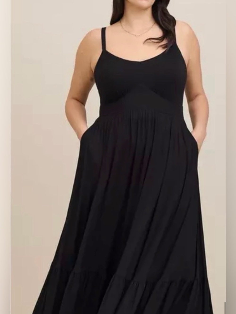 Torrid Everyday Black Maxi Dress with Pockets size 1x